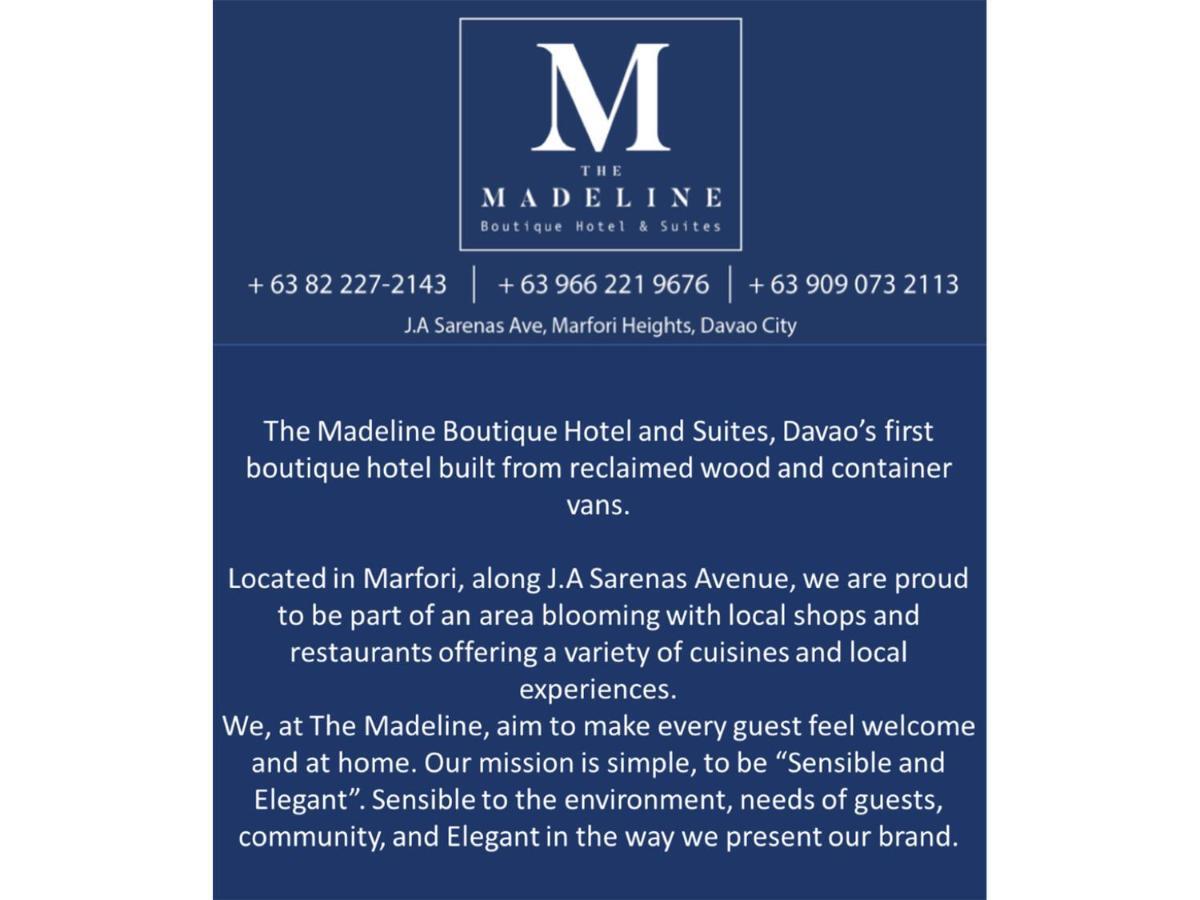 The Madeline Boutique Hotel & Suites Davao Exterior photo